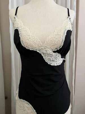 Bebe Vintage Black XS Camisole Adjustable Straps Top Foto 1 de 4