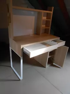 Schreibtisch Micke Ikea für Jugendzimmer Eicheneff wlas, 105x50 cm, gebraucht - Bild 1 von 3