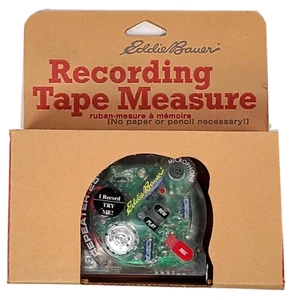 Recording Tape Measure 25' Eddie Bauer New Old Stock Records Voice Vintage  - Picture 1 of 4