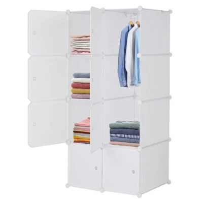 8 Cube Organizer Stackable Plastic Cube Storage Shelves Design - Image 1 of 4