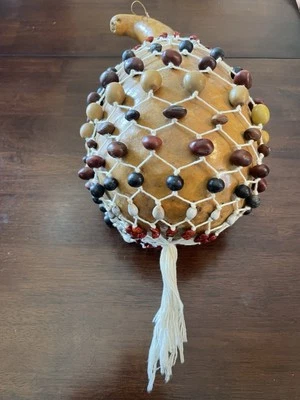 VTG Handmade Musical Gourd Shakere - Image 1 of 4