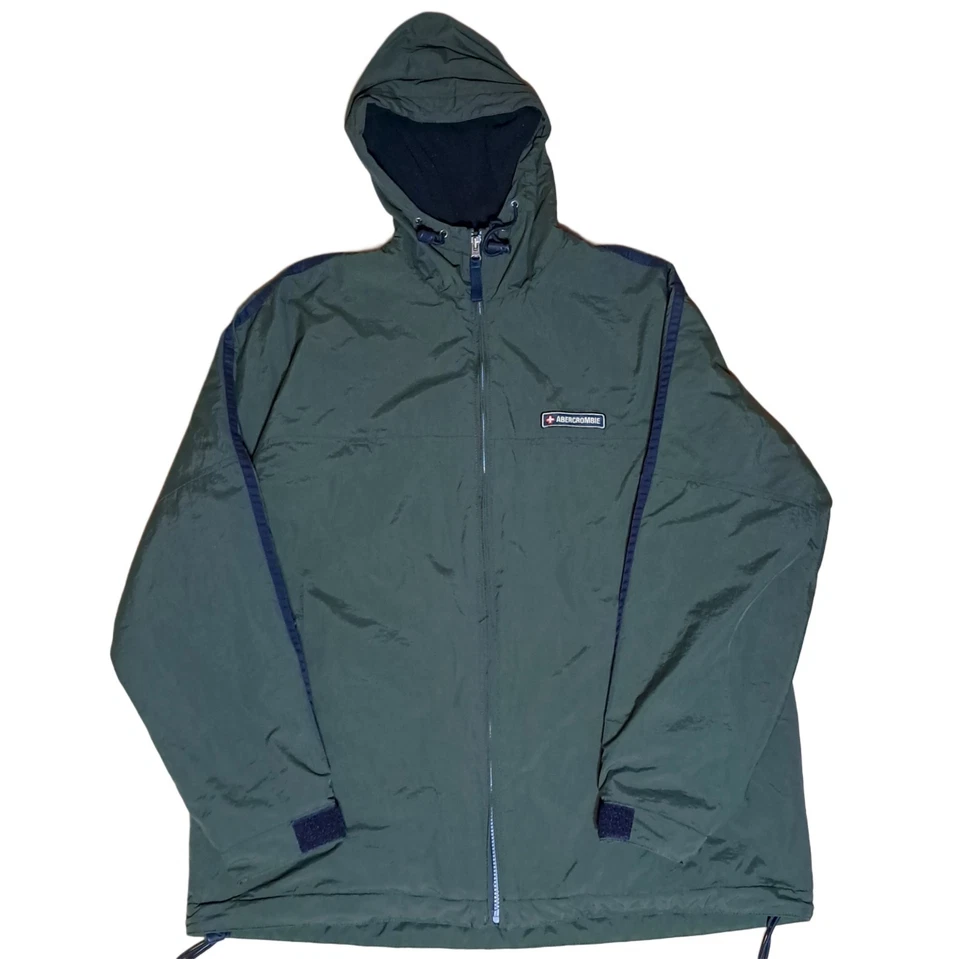 Chaqueta Abercrombie & Fitch Y2K Verde Azul Rayas Años 90 De Colección Para Hombre’s S Rara Foto 1 de 4
