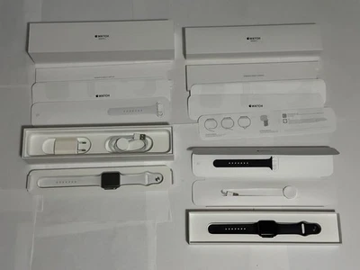 2x Apple Watch Series 3 (38mm Space Gray MTF02FS/A, 42mm Silver MTH12FS/A CEL) - Image 1 of 4