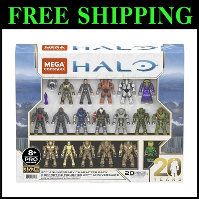 Коллекционная упаковка из 20 позирующих фигурок Halo Micro с 352 строительными элементами - Изображение 1 из 4