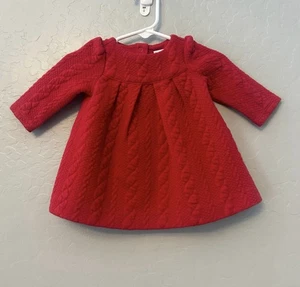 Janie and Jack roter Zopfmuster Pullover Look Kleid & Bloomers Gr. 0-3 Monate - Bild 1 von 12