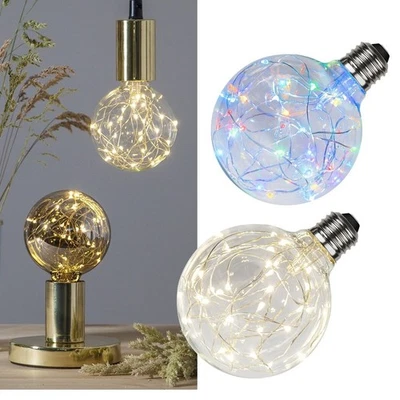 LED Deko Leuchtmittel "Dew drops" 25 micro LEDs E27 Kugel Dekolicht Glühbirne - Bild 1 von 2