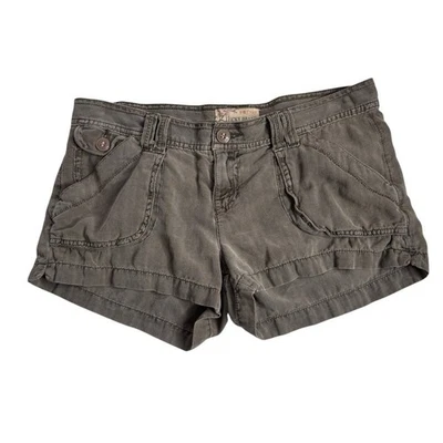 VTG Lucky Brand Y2K Silk Blend Cargo Short Shorts Womens 4 27 Vintage - Image 1 of 4