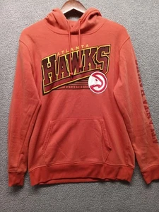 Atlanta Hawks NBA Hoodie Men’s Medium M Burnt Orange Pullover Fleece Sweatshirt - Picture 1 of 5