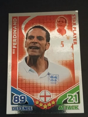 Rio Ferdinand Star Player 2010 Match Attax Card - Image 1 of 2