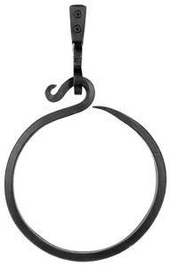 Schmiedeeiserner Handtuchring, rustikaler Schmied-Handtuchhalter für - Bild 1 von 9