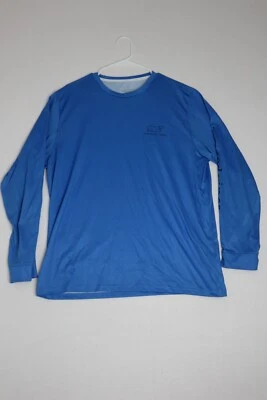 Vineyard Vines Men's Large Blue Long Sleeve Whale Performance T-Shirt - Image 1 of 4
