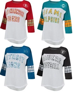 G-III Sports NFL Womens All Pro 3/4 Sleeve T-Shirts - Picture 1 of 17