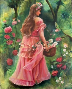 ORIGINAL PAINTING OIL, 16x20 inches, Home Gift, Wall Art Decor, Authors Painting - Picture 1 of 11