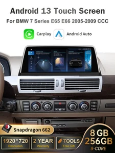 Für BMW CCC CIC E65 E66 Autoradio DAB+ 4G Android 13 8+256GB Carplay GPS Navi - Bild 1 von 12
