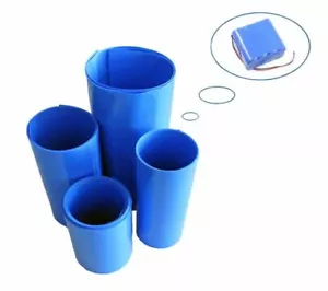 Tubo termorretráctil tubo envoltura manga azul 260 mm x 1/2 metro 18650 batería UK Stocks - Imagen 1 de 3