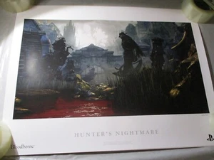 Bloodborne Hunter's Nightmare Lithograph Art Print 24x18 #300 NEW w/ Creases - Picture 1 of 17