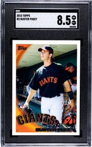 2010 Topps Baseball Buster Posey RC #2 SGC 8.5 NM/MT+ HOF? Giants