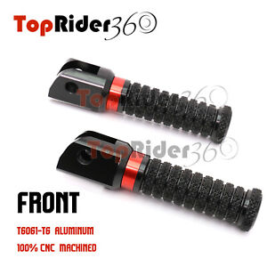 Red RRING Front Foot Pegs For Ducati Monster 695 696 796 797 1000 900 800 750