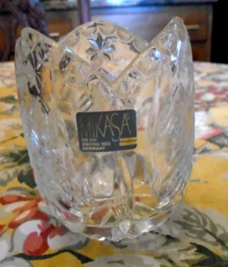 Mikasa Crystal Christmas Tree Votive Holder/Small Vase Made in Germany SN106 - Bild 1 von 3