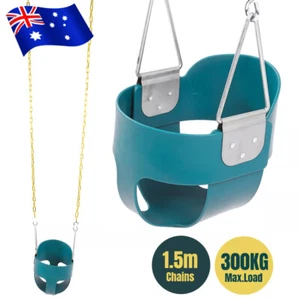 300KG High Back Full Bucket Toddler Swing Seat Baby Kids Trapeze w/ 1.5m Chain W - Picture 1 of 10