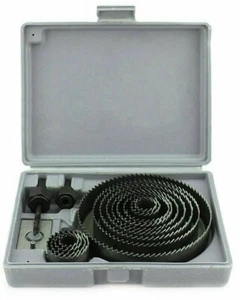 Kit de brocas de sierra de calar de 16 piezas con mandriles sierras con estuche madera plástico chapa metálica - Imagen 1 de 1