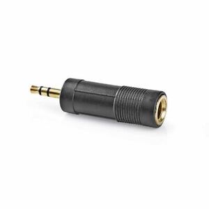 GOLD 6.35mm ¼” Female to 3.5mm AUX Male Adapter – Stereo Amp Headphone Converter