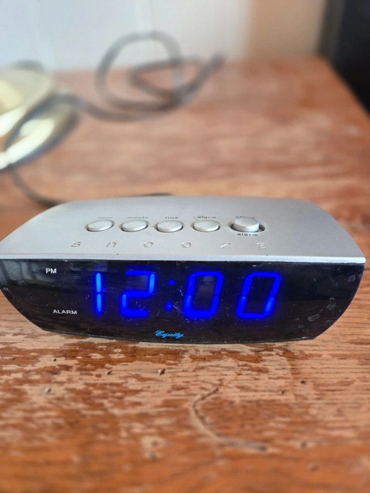 Equity by La Crosse 75903 0.9" Blue LED Digital Desktop Alarm Clock - Image 1 of 2