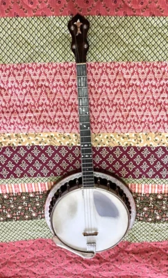 Four String Tenor Banjo and Case, Play Jazz Band Music Folk Group Party-Time Fun - Image 1 of 4