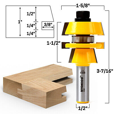 Shaker Stacked Rail And Stile Router Bit - 1/2  Shank - Yonico 12124 • 28.95$