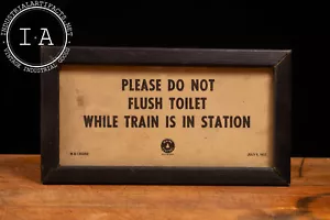 Vintage gerahmter Zug Wagen Trolley Schild Reproduktion - Bild 1 von 3