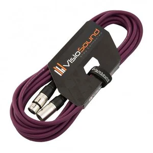 Macho a Cable Hembra Mic XLR / Micrófono Balanceado / Cable Conector 6m Púrpura - Imagen 1 de 2