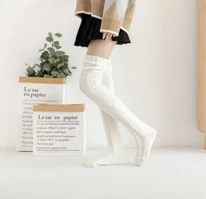 Mujeres Cálidos Invierno Lana Calcetines Sobre Rodilla Largos Muslo Alto Muy Acogedores Vendedor de Estados Unidos - Imagen 1 de 8
