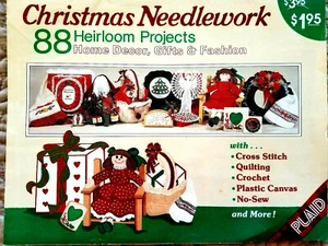 Plaid CHRISTMAS NEEDLEWORK 88 Heirloom Projects 2pg booklet 1988 - Picture 1 of 12