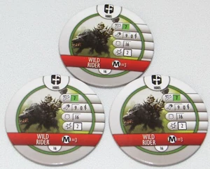 3 fichas de espectador WILD RIDER H005 Mage Knight: Resurrection Heroclix - Imagen 1 de 2