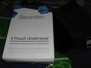 Paquete de 3 calzoncillos boxer de 2 bolsas Separatec azul marino pequeños para hombre ropa interior - Imagen 1 de 8