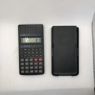 Vintage Retro Casio FX-82SX FX82SX Fraction Calculator Complete With Sleeve - Image 1 of 4