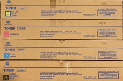 Tóner OEM Konica Minolta TN324 YMCK para bizhubC368/C308/C258 juego sellado de fábrica. Foto 1 de 4