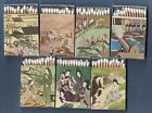 MATCHBOX LABELS JAPAN- Genroku legends, set of 7 boxes with matches- unused