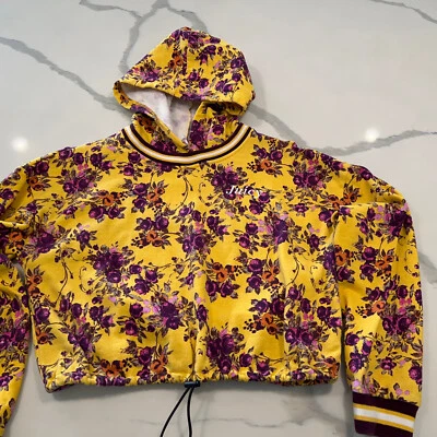 Sudadera con capucha recortada floral Juicy Couture para mujer S Foto 1 de 4