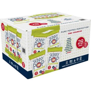 Bolsas de aperitivos SkinnyPop de palomitas de maíz 0,65 oz 28 quilates kosher sin gluten/lácteos frescas - Imagen 1 de 4