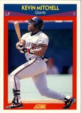 1990 Score 100 Superstars San Francisco Giants Baseball Card #50 Kevin Mitchell