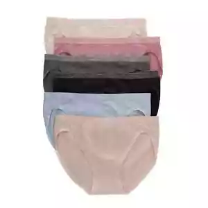 Bikini intimo Hanes Comfort Flex Fit senza cuciture 6 pezzi assortiti donna taglia 2XL - Foto 1 di 8