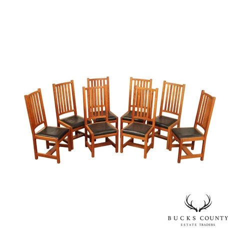 Thomas Moser Mission Style Set Eight Cherry Dining Chairs Cover