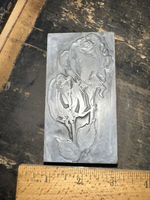 Printing Block “ Beautiful Roses “ Lead Block, Heavy.￼ - Image 1 of 4