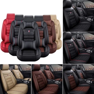 Juego completo de funda de asiento de coche de cuero universal resistente a arañazos protector de cojín - Imagen 1 de 19