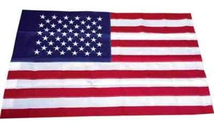 3x5 FT American Flag EMBROIDERED USA Deluxe Nylon US with POLE POCKET SLEEVE - Picture 1 of 5