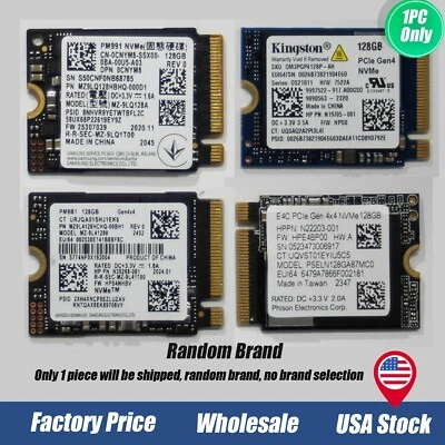 SAMSUNG/KIOXIA/SK HYNIX/KINGSTON/INTEL/PHISON/SSSTC/OTHER Samsung/Kioxia/Kingston 2230 NVMe M.2 SSD 128GB/256GB/512GB – Random Brand