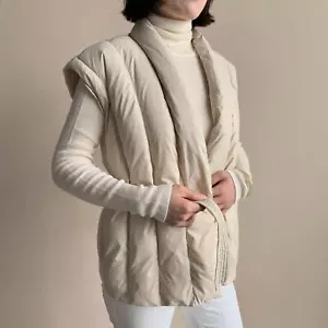 Giubbotto piumino d'anatra donna invernale nuovo scollo a V stringato per Brunello Cucinelli - Foto 1 di 21