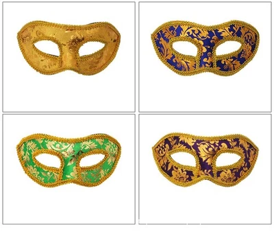 Half Face Costume Mask Party Masquerade Ball Halloween Fancy Dress Accessory - Image 1 of 4