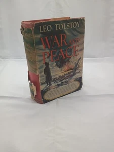 War and Peace Inner Sanctum Edition 1942 Leo Tolstoy Hardback w/ DJ & Read Guide - Foto 1 di 12